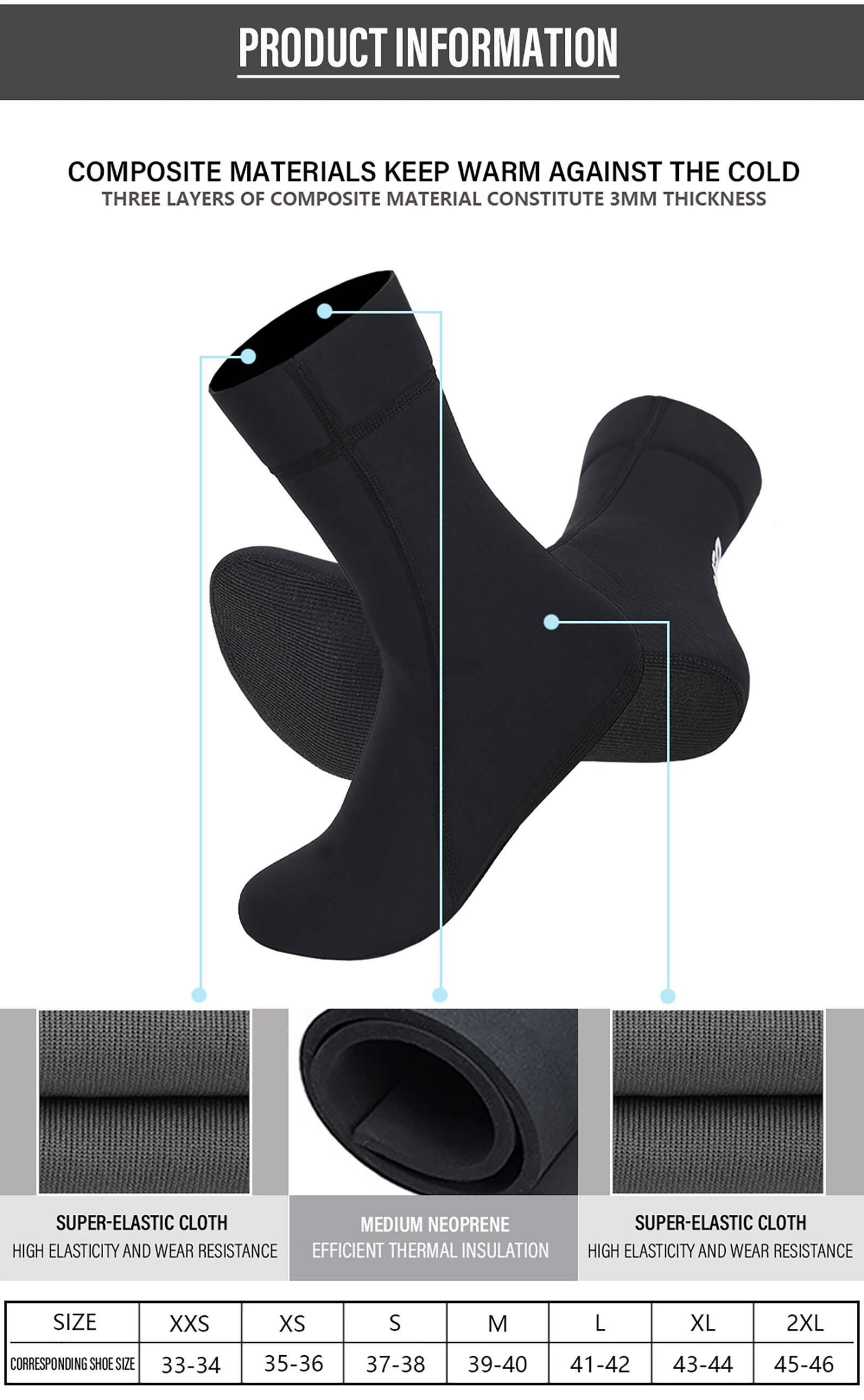 Socks Socks 1.5mm/3mm/5mm Beac - Wetsuit 3Mm Neoprene 评论和价格