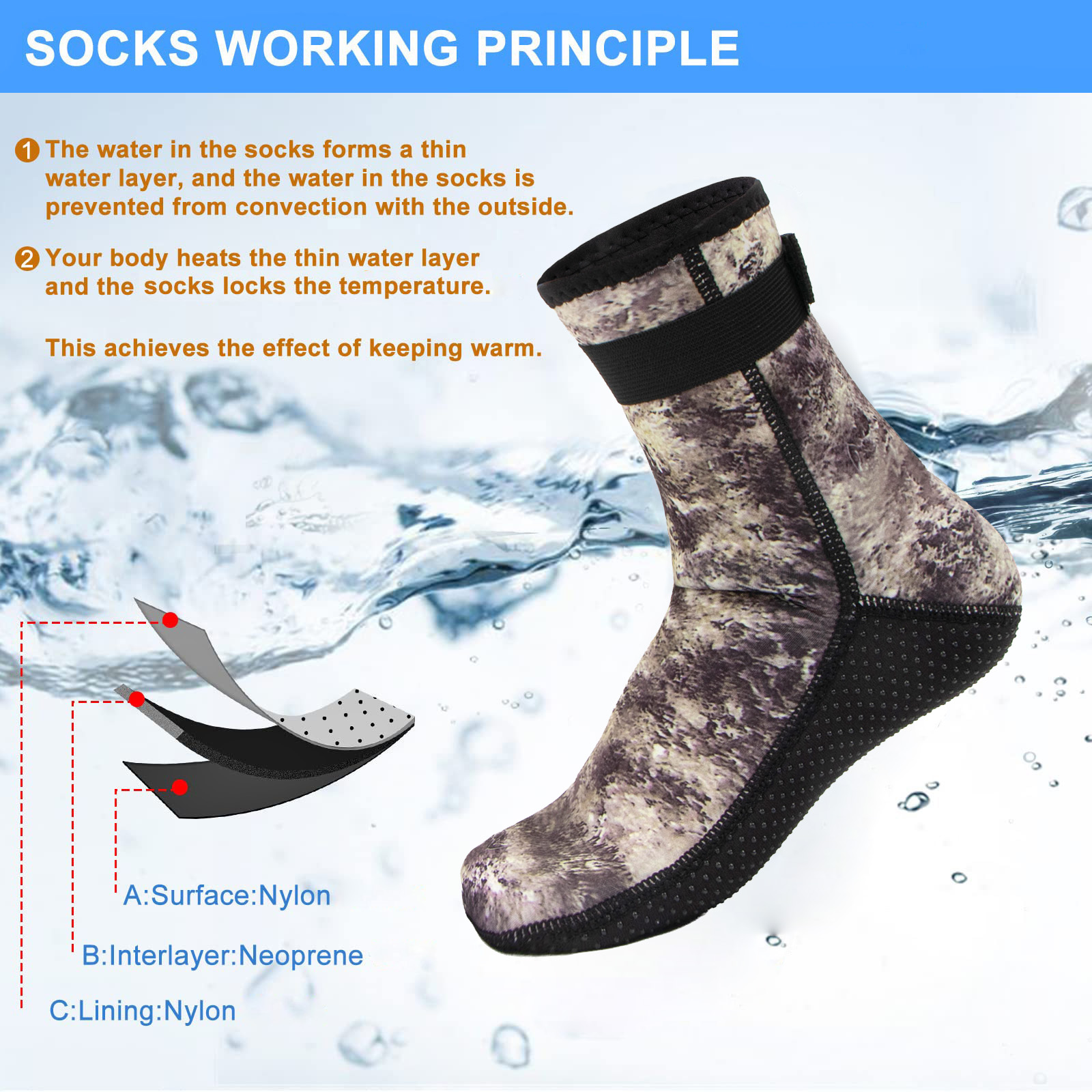 3mm Neoprene Water Socks Divin - Wetsuit 3Mm Neoprene 评论和价格