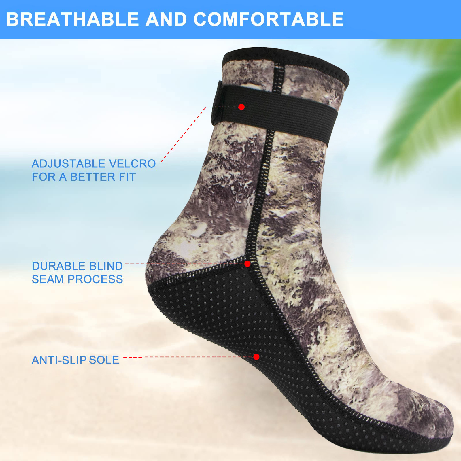 3mm Neoprene Water Socks Divin - Wetsuit 3Mm Neoprene 评论和价格